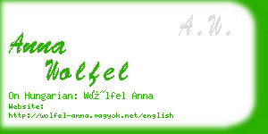 anna wolfel business card